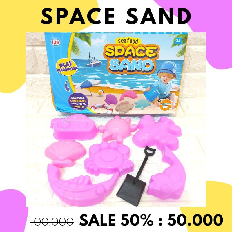 Mainan anak pasir pasir space sand