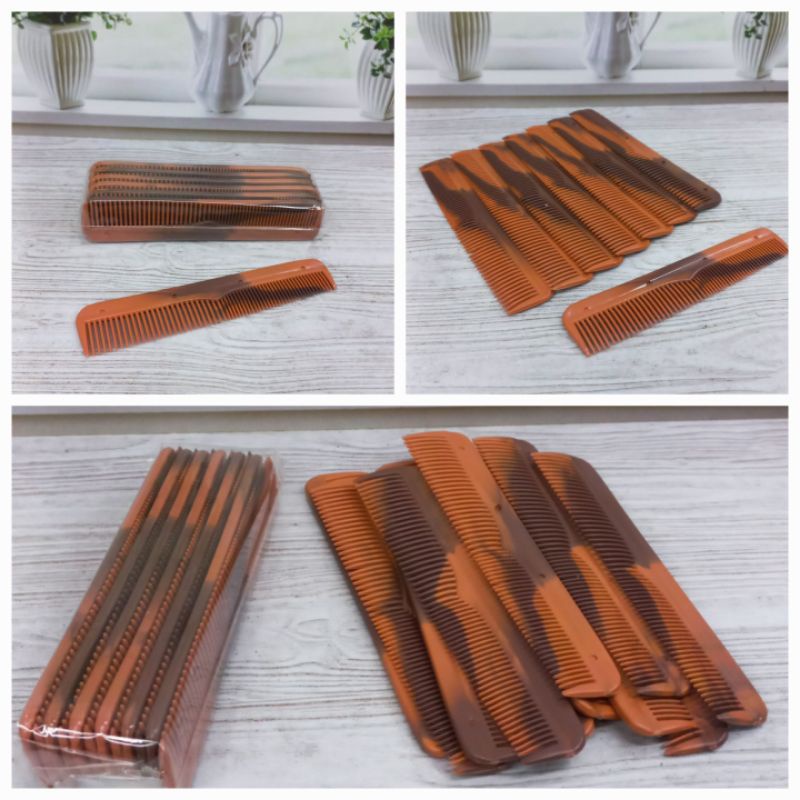 Sisir Saku Full 13Cm Coklat Isi 12Pcs