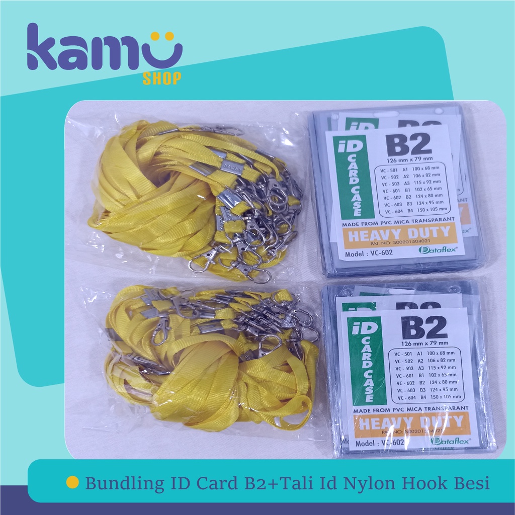 

Bundling 40 Pcs ID Card B2 + 40 Pcs Tali ID Card Nylon Hook Besi - NYLK