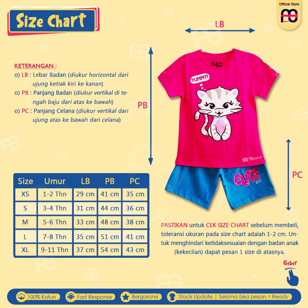 Setelan Anak Perempuan Mastof D Series 1 - 11 Tahun Baju Anak Edisi Favorit 2-6