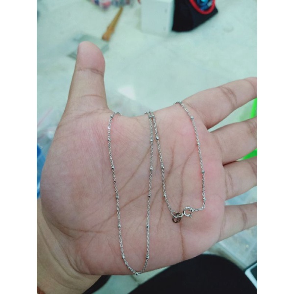 KALUNG PERAK ASLI 925 LAPIS EMAS/KALUNG NORI JEDAR 55CM/KALUNG FASHION WANITA