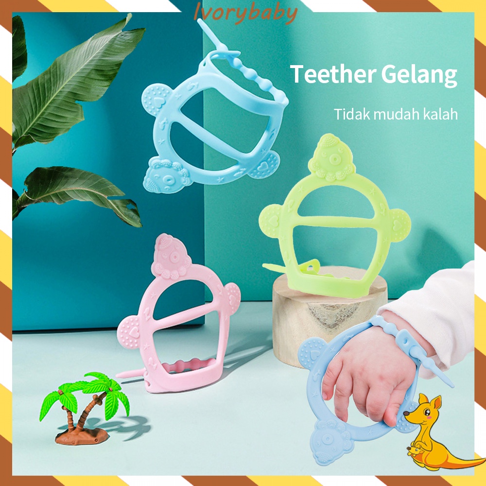 Ivorybaby Teether bayi slikon/gigitan bayi teether Bentuk Gelang