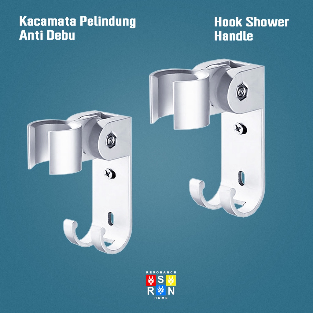 Hand Shower Gantungan Kepala Alumunium Model Kait Shower Bath Tiang Hand Shower Resonance Home