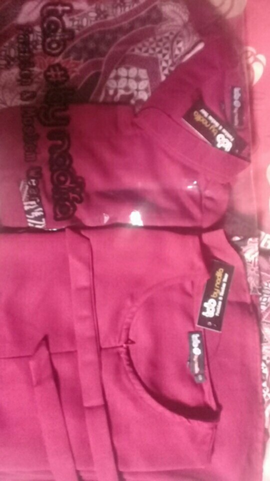 Batik Couple Muslim / Gamis Couple Keluarga Sabya