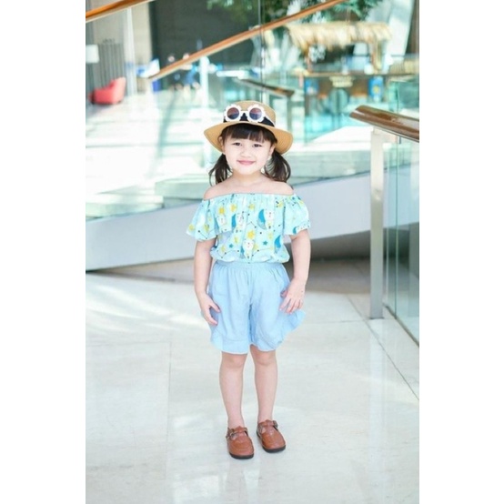 Setelan Pendek Fashion Girl Amora Smilee 1-5 Tahun CBKS SO