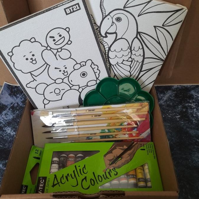 

PROMO Paket D Lukis Kanvas Gambar Painting for Kids Art
