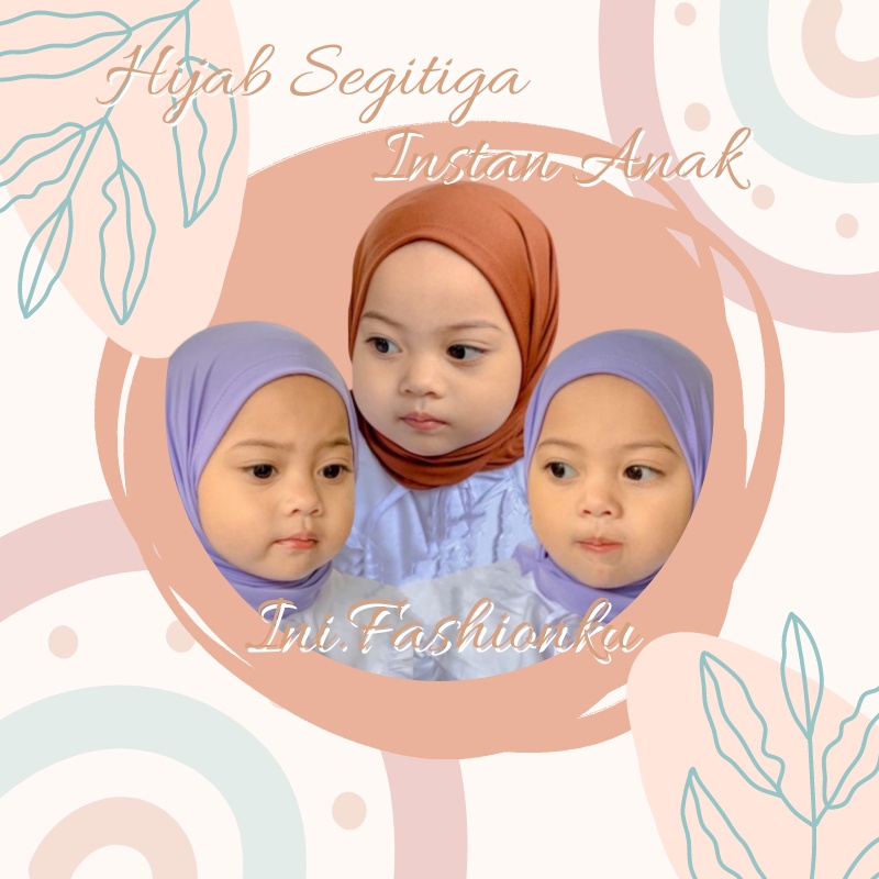 PAKET USAHA JUALAN JILBAB SEGITIGA ANAK | KERUDUNG SEGITIGA ANAK INSTAN ANAK SERIES WARNA MIX LUCU ANAK COD