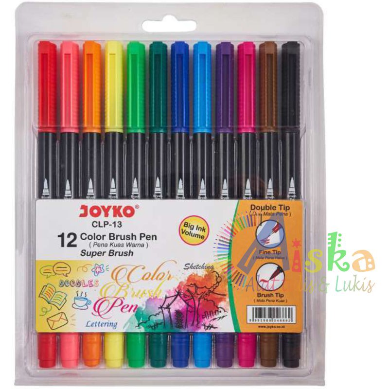 

Brush Pen Joyko Set 12, 24, 36, 48 (Brush Pen Double Tip)