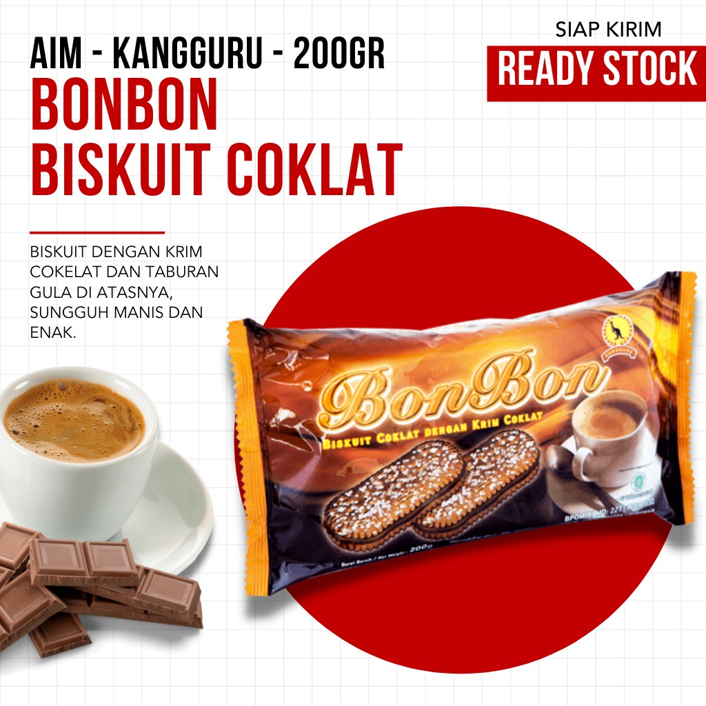 Bonbon Biskuit Cokelat Kangguru -200 gr (TERMURAH)