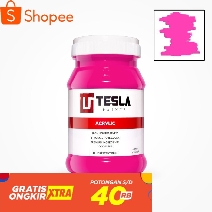 

Tesla Acrylic 250 ml Fluorescent Pink