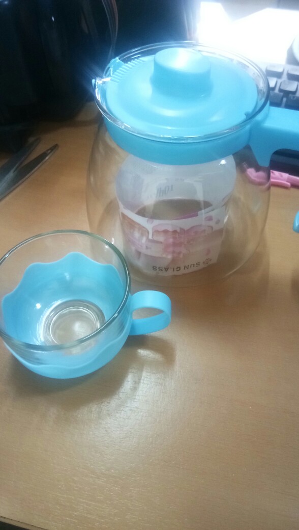 Tea Pot Set 5 In 1 /teko Set /teko Kaca/ Cangkir Kopi/ Teapot