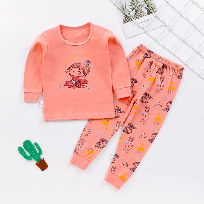 Baju Tidur Piyama Anak Premium Set BALLERINA Bahan Katun Piyama Anak Gambar Lucu Baju Tidur Anak Bahan Katun