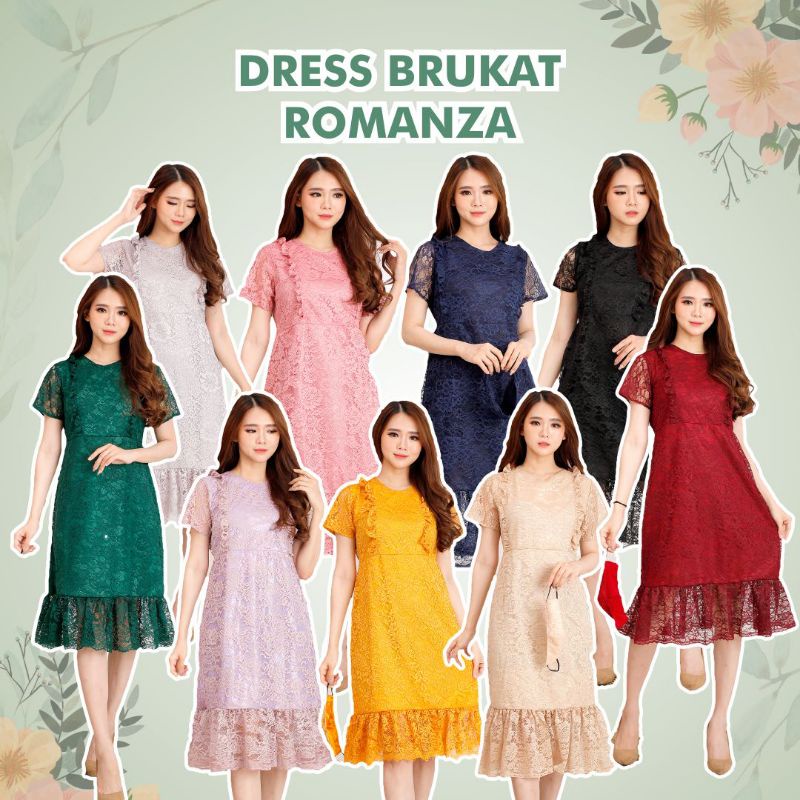 DRESS BRUKAT DRESS KONDANGAN ROMANZA DRESS KEKINIAN