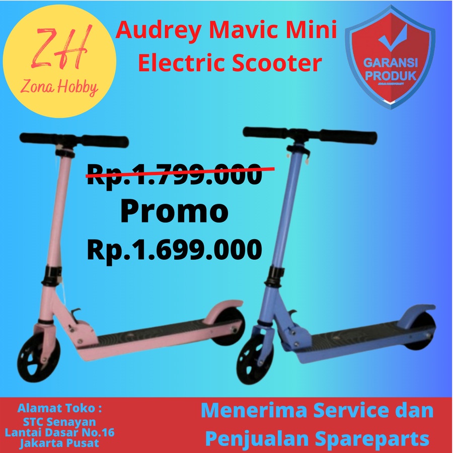 Sekuter Anak / SCOOTER LISTRIK ANAK / Audrey Mavic Mini Sekuter / Scooter Lipat