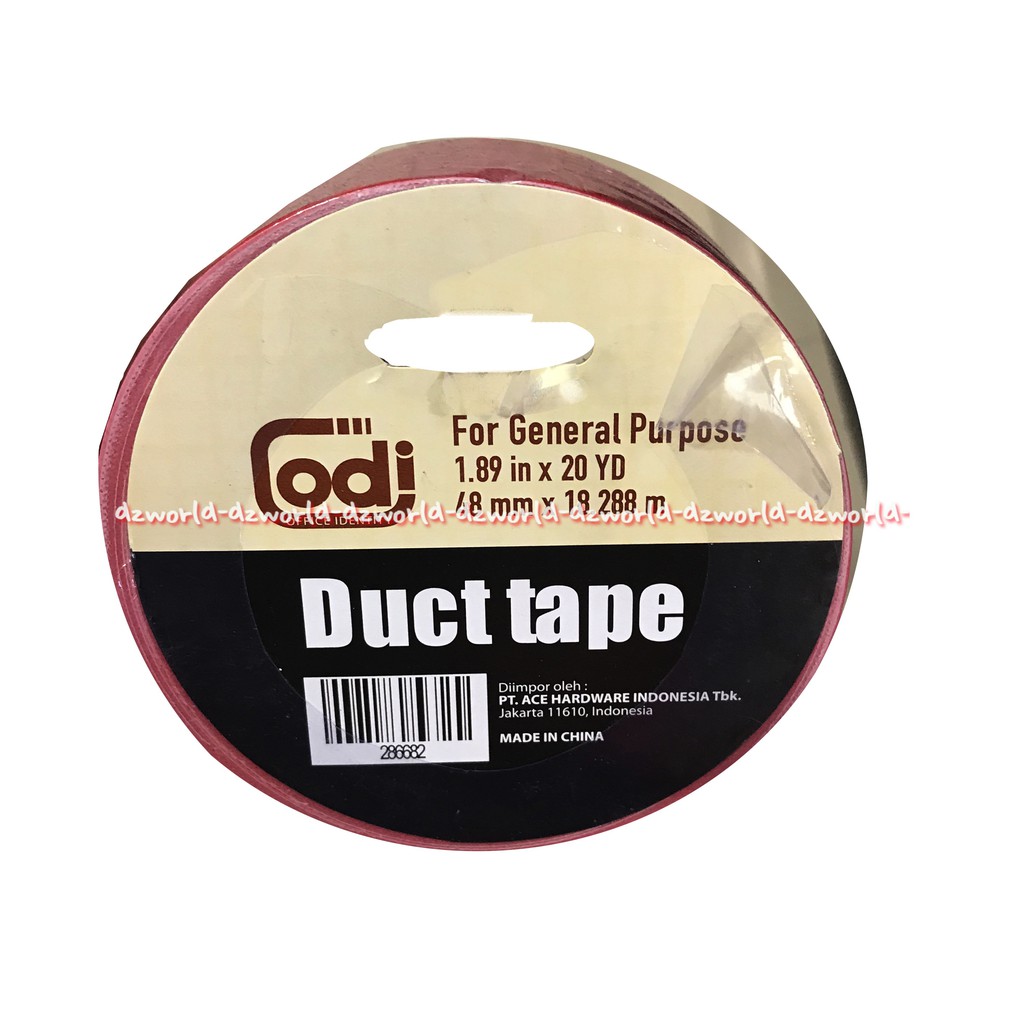 Odi Duct Tape Red Isolasi Lakban Warna Merah Memiliki Daya Rekat Kuat 18.258 Meter