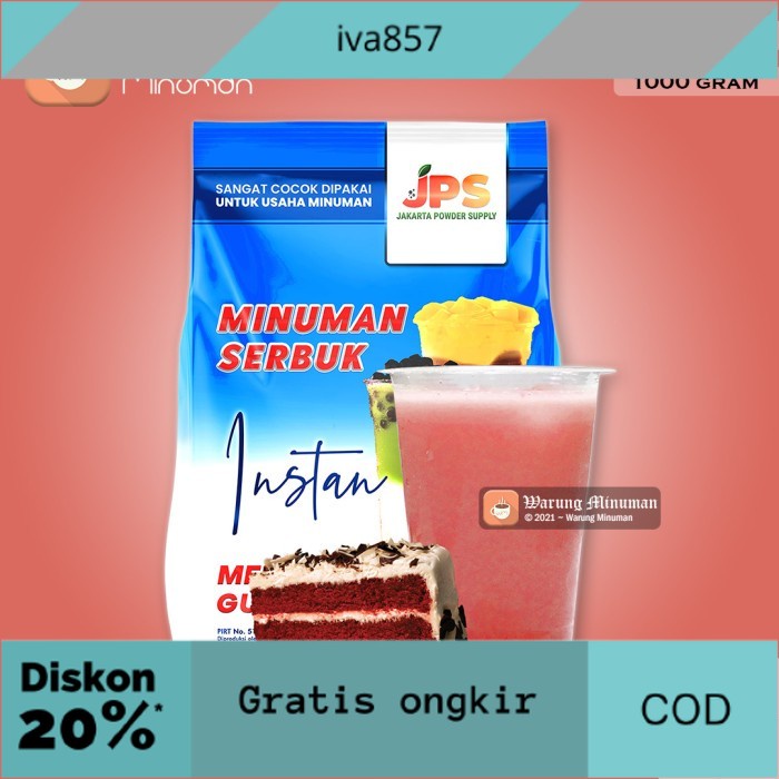 

PROMO Bubuk Minuman 1 kg Red Velvet JPS Mix Dengan Gula GRATIS ONGKIR