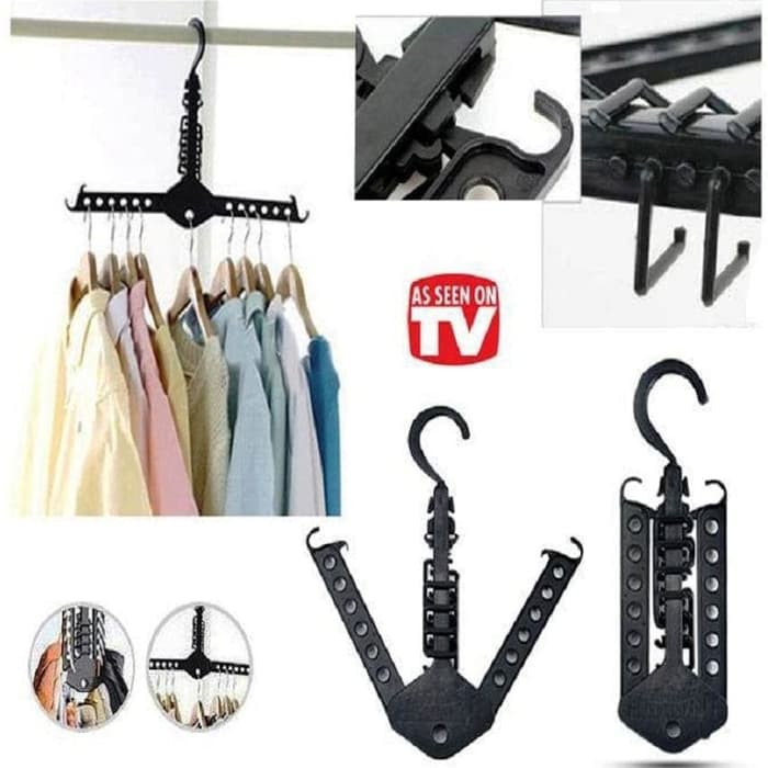 Trend-Hanger GANTUNGAN BAJU MULTIFUNGSI 13 HOLE/ 9 HOLE/ FOLDABLE LIPAT/ JEPITAN 8/ SQUARE TERMURAH