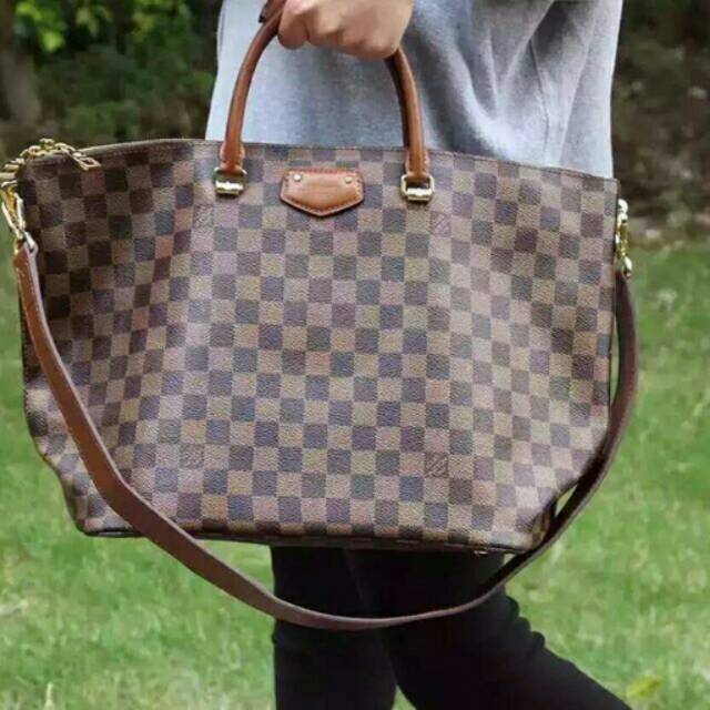 Tas lv belmont damier. High quality.  Ori leather