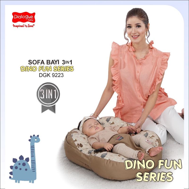 Dialogue Sofa Baby 3in1 - Sofa Bayi Dudukan Bantal Bayi Kado Lahiran