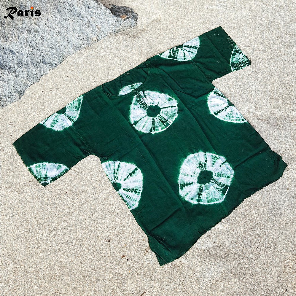 Baju / Kaos Tie Dye Pria Wanita Asli Bali - Hijau - Ringer Tie Dye