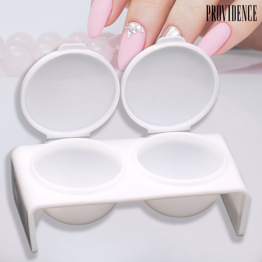 Providence 2Pcs / Set Cup Dappen Dish Plastik Transparan Anti Pecah Untuk Peralatan Nail Art