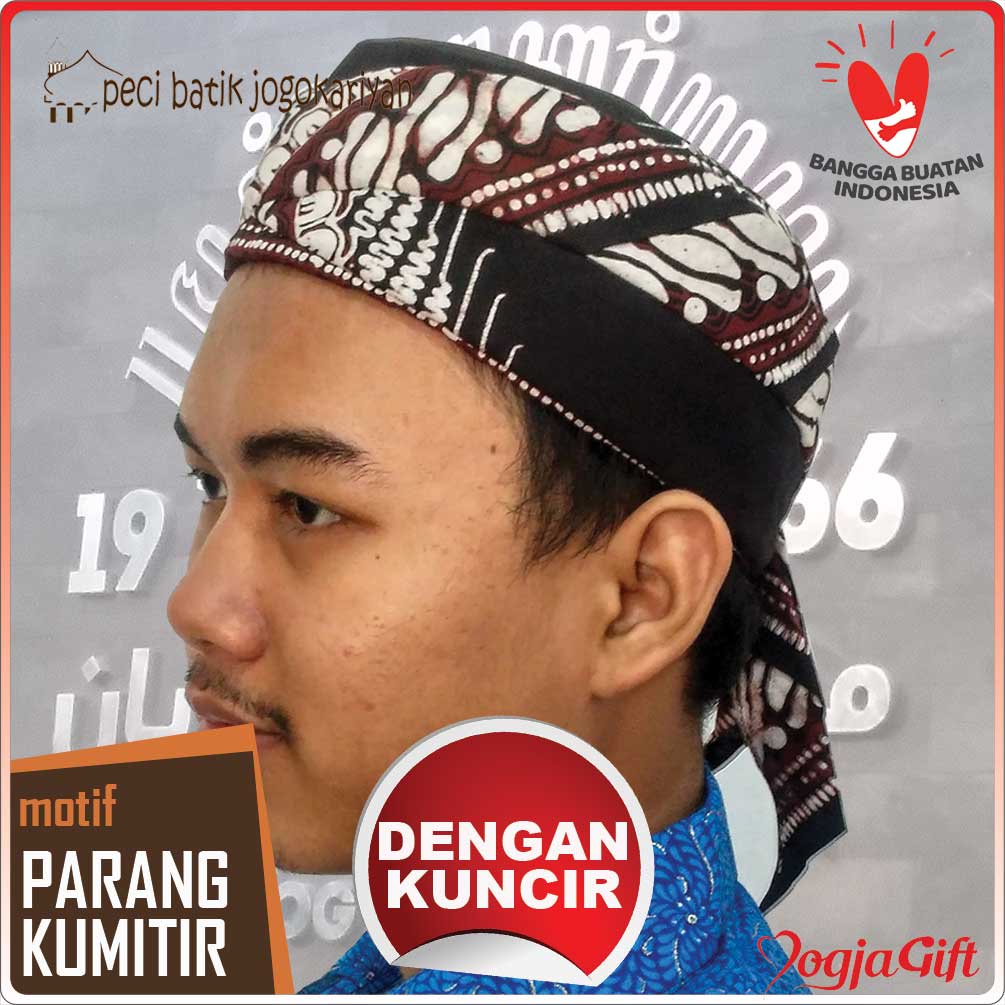 Peci Batik Jogokariyan Motif Parang Kumitir Hitam