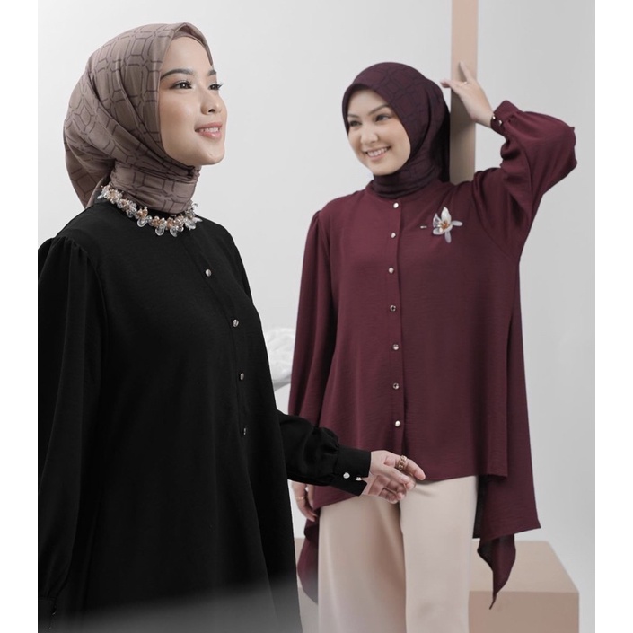 AIRY BLOUSE LOCAL ID Monaco scarf by local id