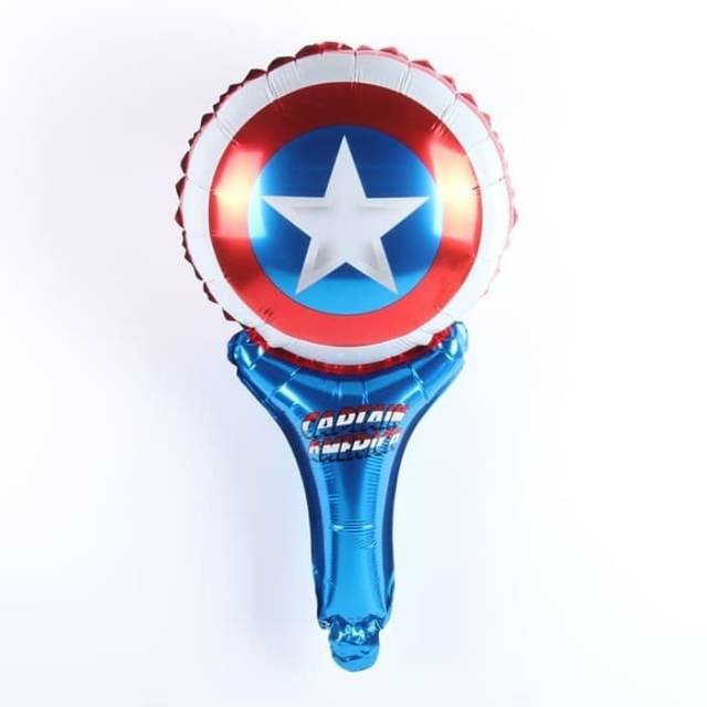 Balon Foil Pentungan / Balon Tongkat LOL Captain Amerika Unicorn Hellokitty Doraemon Spiderman