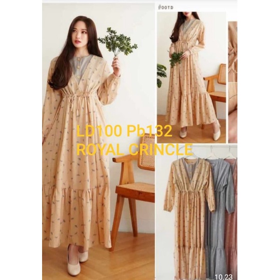 GAMIS BUNGA ROYAL CRINCLE DARI YURI