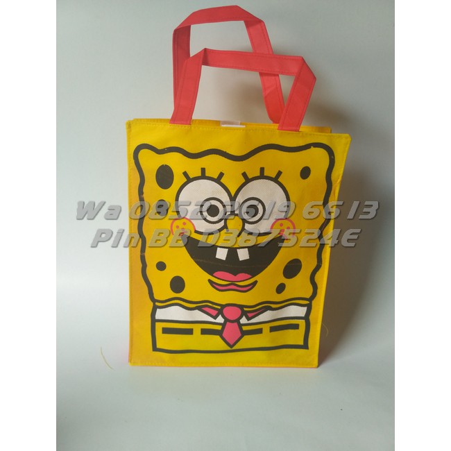 

Tas Ultah Anak | Tas Ulang Tahun Anak SPONGEBOB Model Jinjing | Goodie Bag