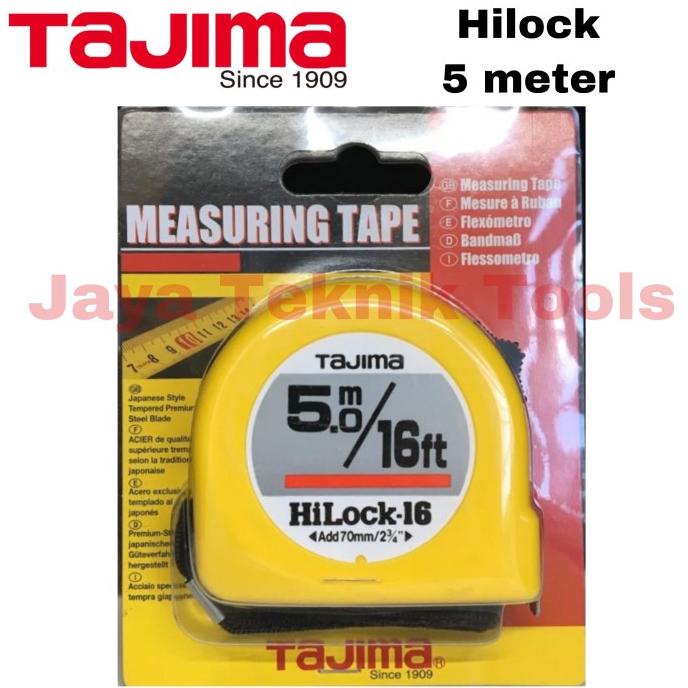

Murah Meteran Tajima 5 Meter Hi Lock Kuning Measuring Tape