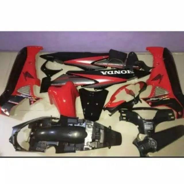 Full body supra x 125 lama, merah