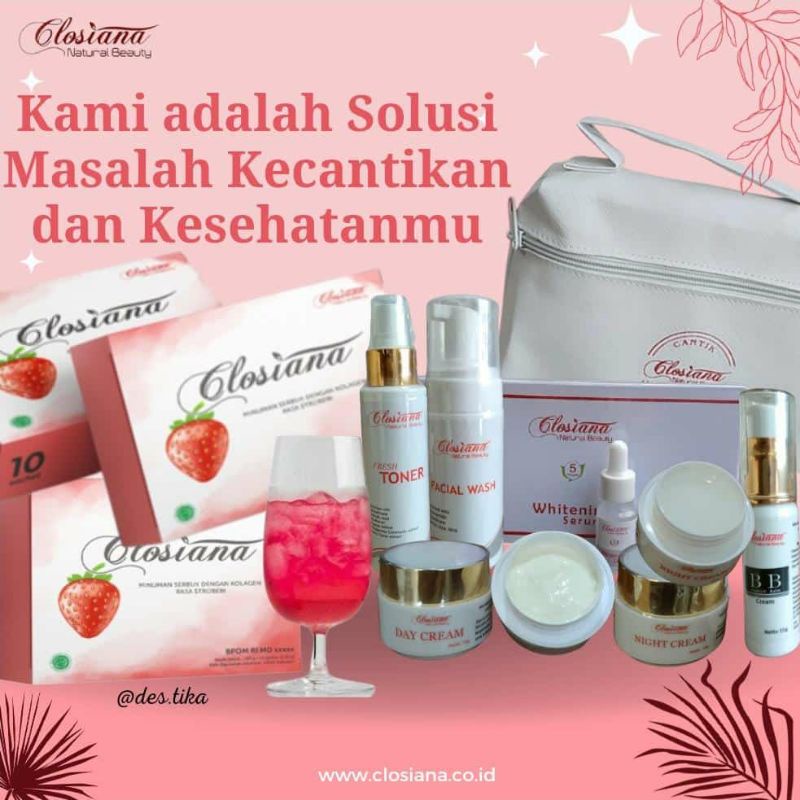 closiana Natural beauty whitening collagen dijamin original