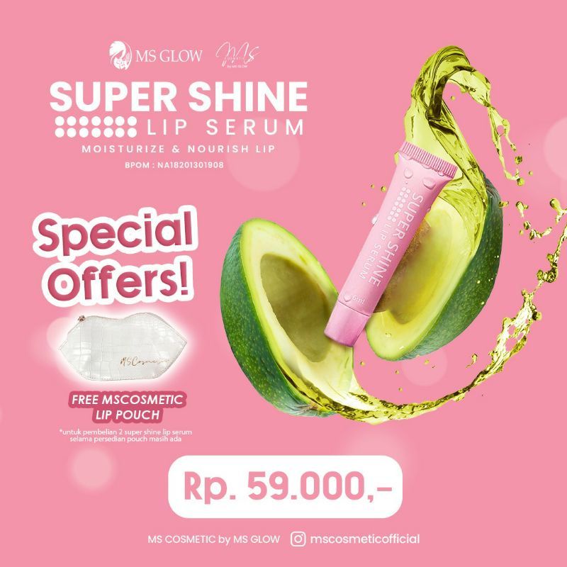 LIP SERUM MS GLOW SUPER SHINE ORIGINAL SERUM BIBIR MS GLOW