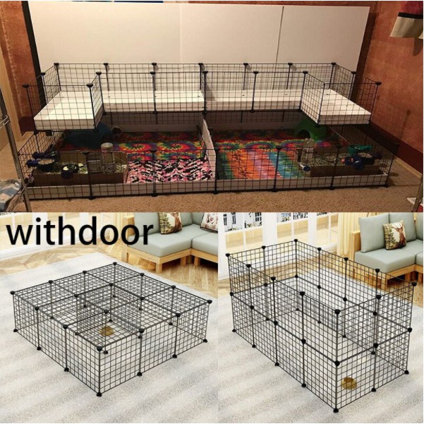 Pet Cage Besi Kandang hewan/Kandang Anjing/Kandang Kucing/Kandang Kelinci/Kandang Lipat DIY kandang Pagar-7