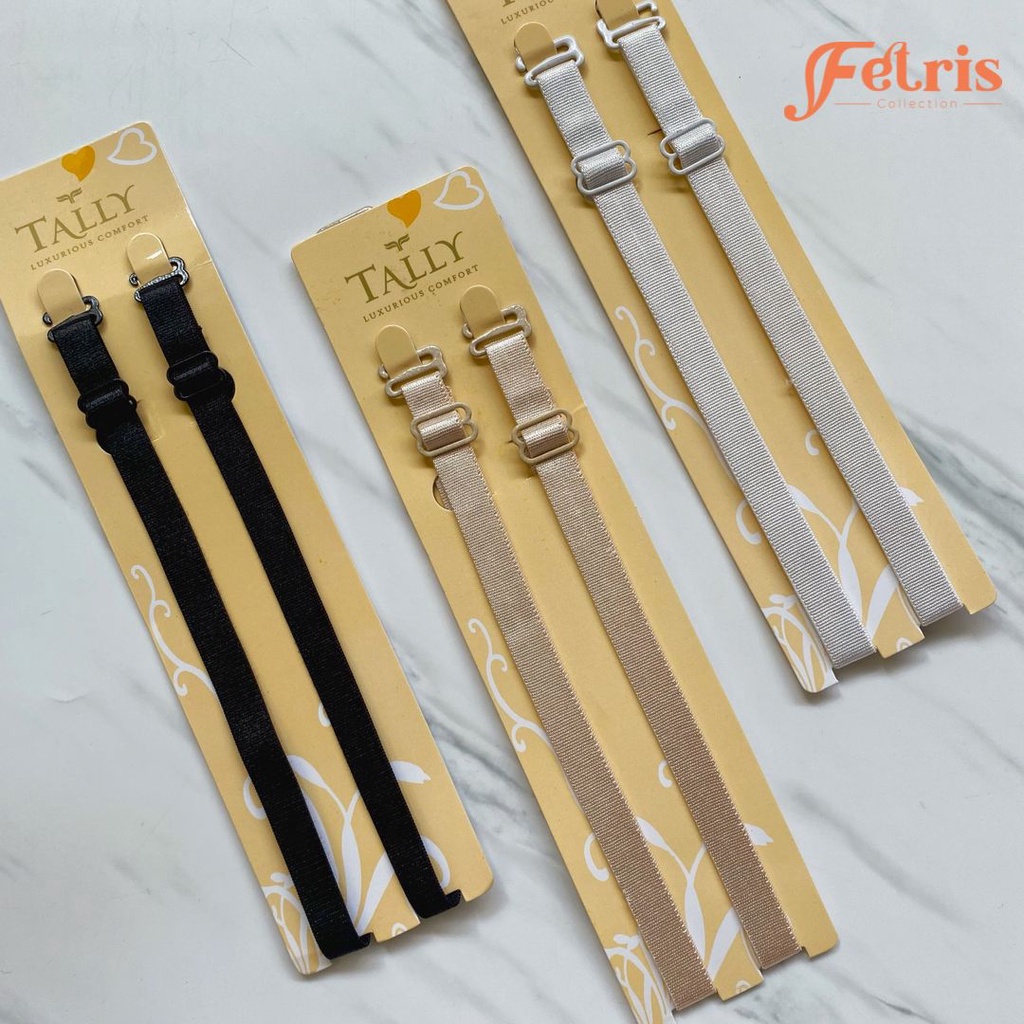 TALLY Tali BH BENING TRANPARAN /  Bahan Kain TALLY TALI TALLY BENING TALI BH HITAM PUTIH CREAM WARNA WARNI-ARAA98STORE