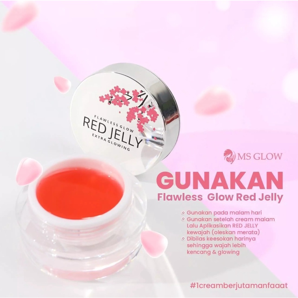 Ms Glow Red Jelly Extra Glowing / Flawless Glow Red Jelly Ms Glow / Sleeping Mask Ms Glow Original