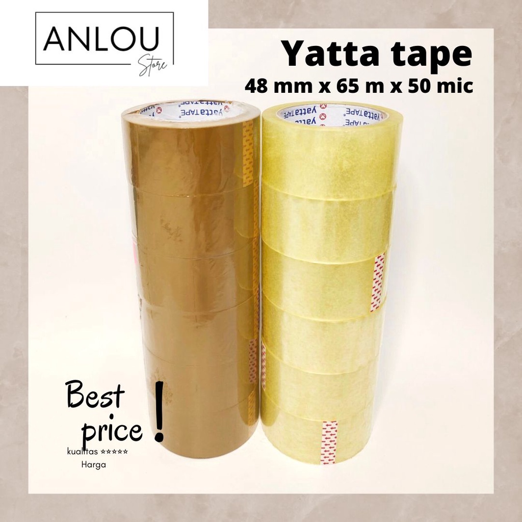 

Lakban Bening Coklat 2 Inch Merk Yatta 48 MM X 65M (80 Yard) - Per slop