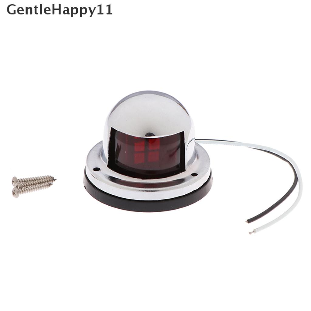 Gentlehappy 2pcs Lampu Navigasi LED Merah &amp; Hijau Bahan Stainless Steel Untuk Perahu Yacht