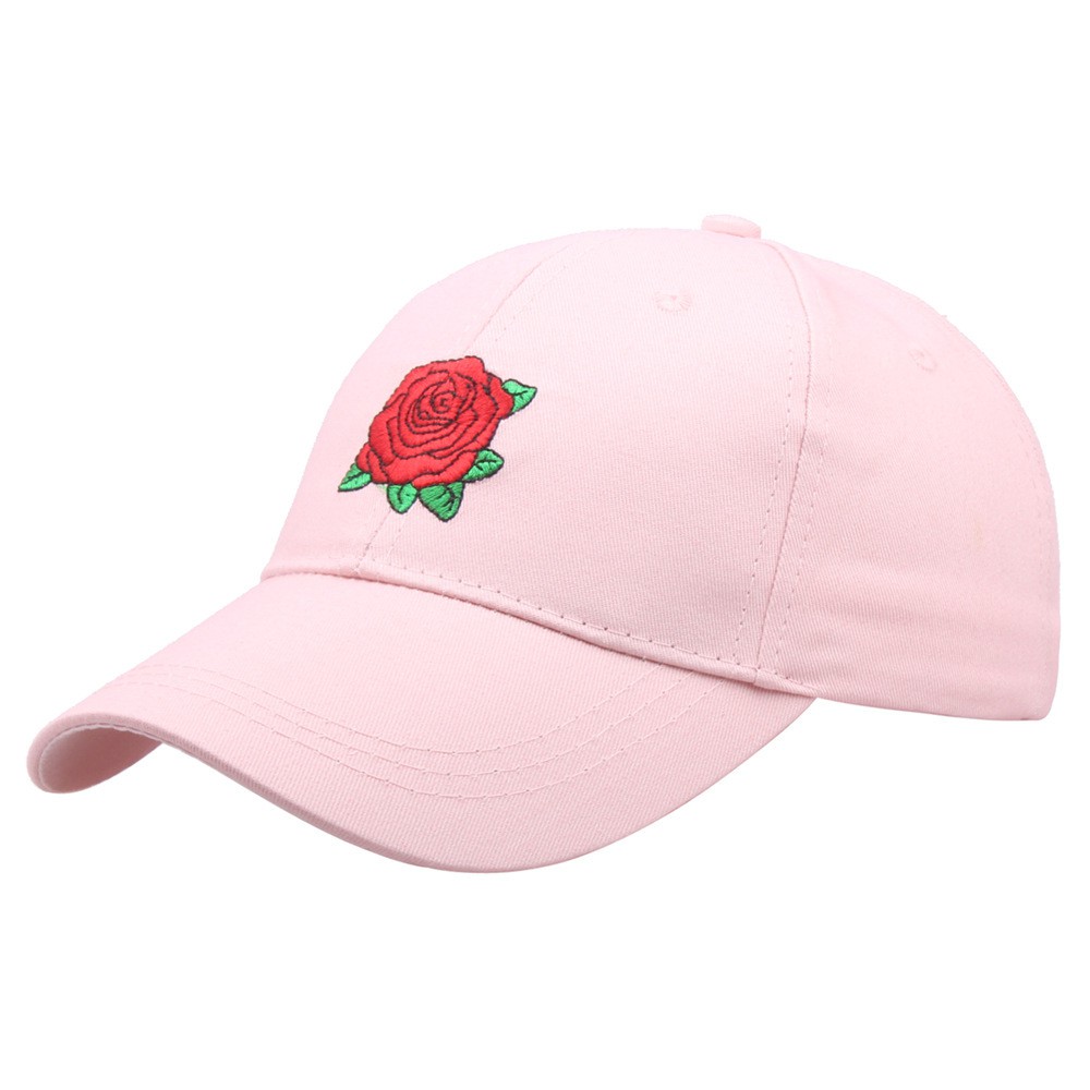 TBRO topi bunga mawar rose bordir baseball cap korea jepang kpop idol import