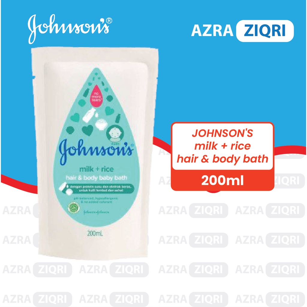 JONSHON'S REFILL Top to toe wash, milk rice, bedtime, kids, cotton touch baby bath johnsons