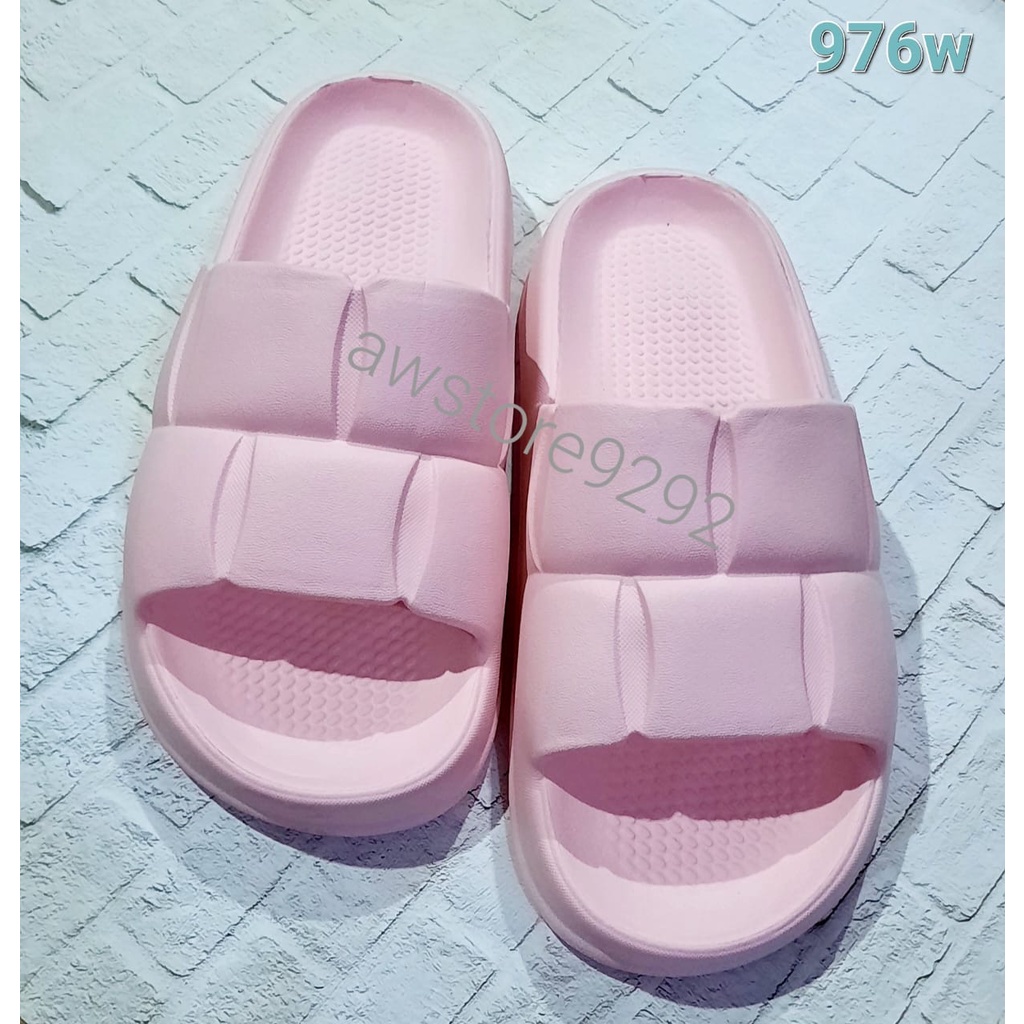 HEMA - 976 Warna Polos - Sandal Karet Anti Slip Empuk Lembut Ringan Slop WANITA