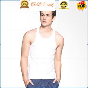 Kenzo Shoop VIRALKAN Jual Satuan Kaos Dalam Pria Putih / Singlet Cowok Berkualitas