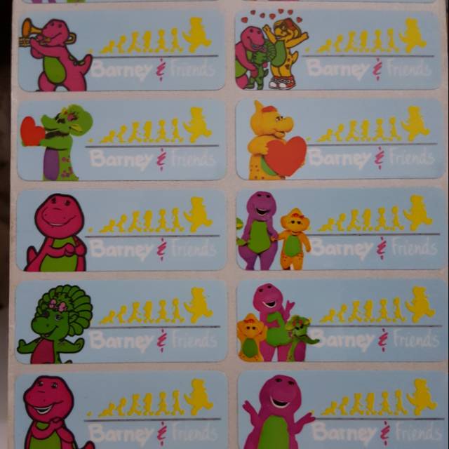 

Label nama BARNEY Sticker nama anti air