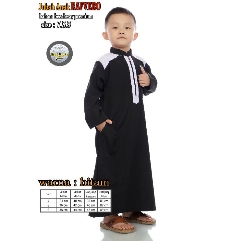 Jubah Anak Rafvero Usia 7 sampai 9 tahun - RAFVERO Original