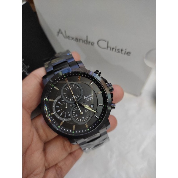 Jam Tangan Analog Pria Original Alexandre Christie Ac 6350MC All Stainless