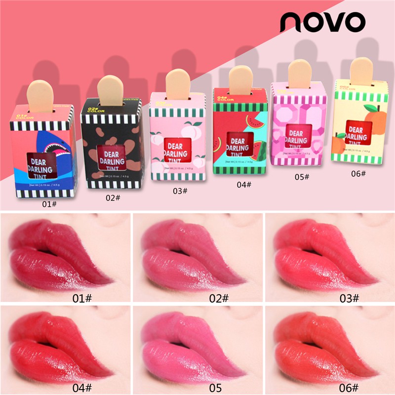 NV5191 - NOVO CUTE ICE CREAM SHAPE LIP TINT LIP GLAZE GLOSS MATTE