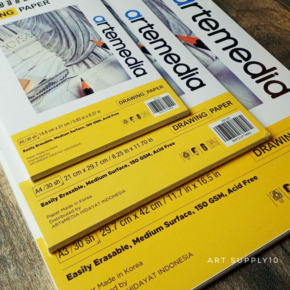 

[KODE AGCR0] Artemedia Sketchbook Spiral A5 A4 A3 Wire Bound 150g 30s