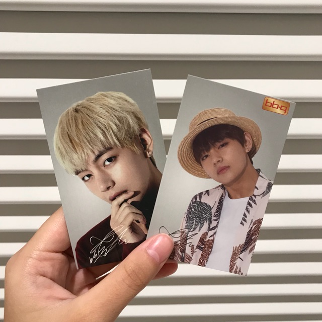 Pc BTS V Taehyung BBQ Chicken Photocard