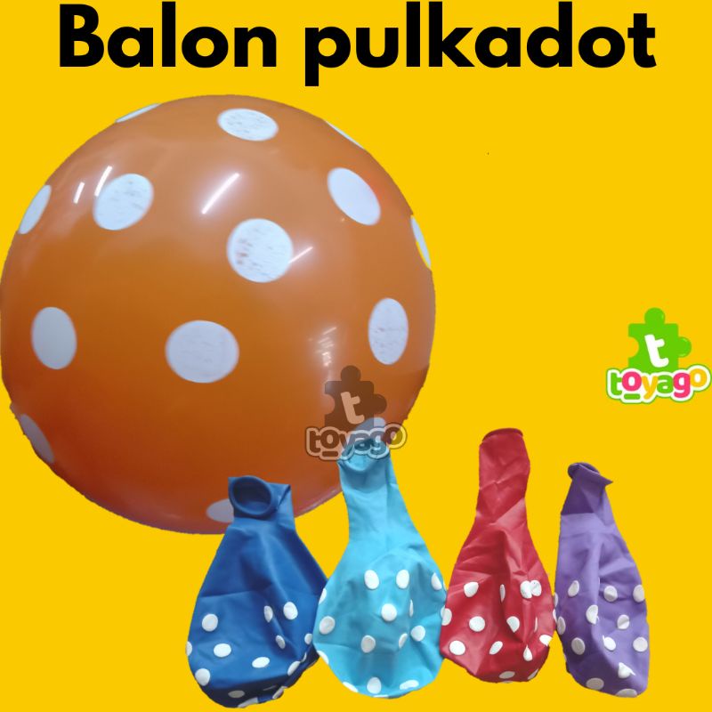 Balon Latex Pulkadot/Balon Totol (12 inch) 1 Pcs